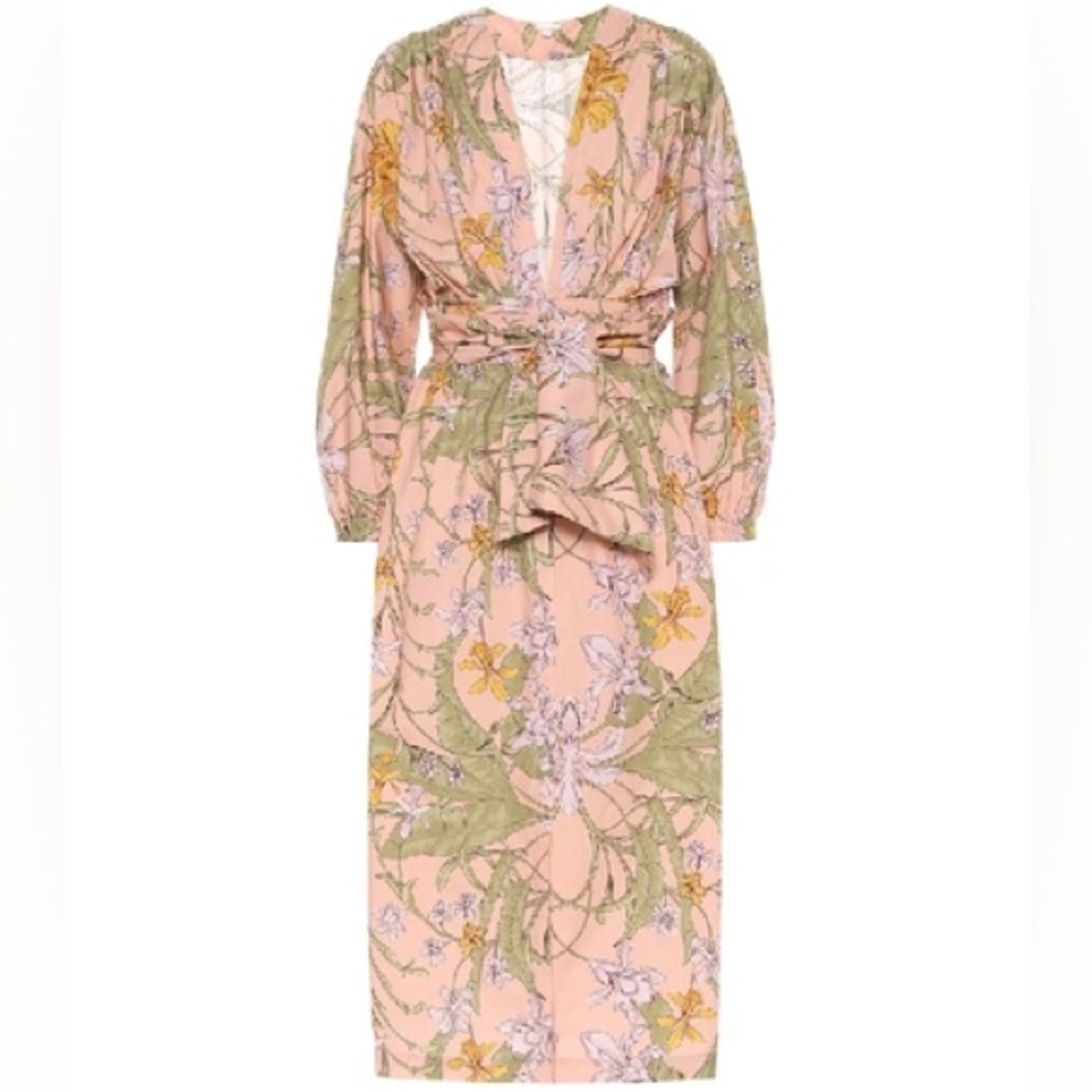 Johanna Ortiz Floral Printed Midi Dress